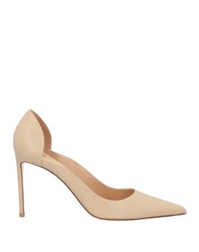 Francesco Russo Woman Pumps Sand Size 10.5 Leather