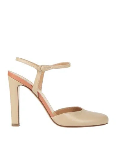 Francesco Russo Woman Pumps Sand Size 7.5 Leather