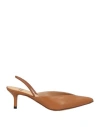 Francesco Russo Woman Pumps Tan Size 6.5 Leather In Brown