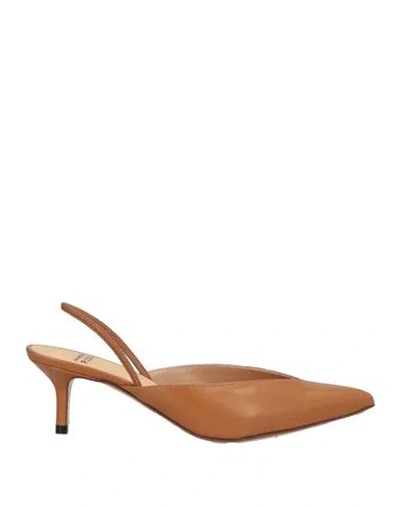 Francesco Russo Woman Pumps Tan Size 6.5 Leather In Brown