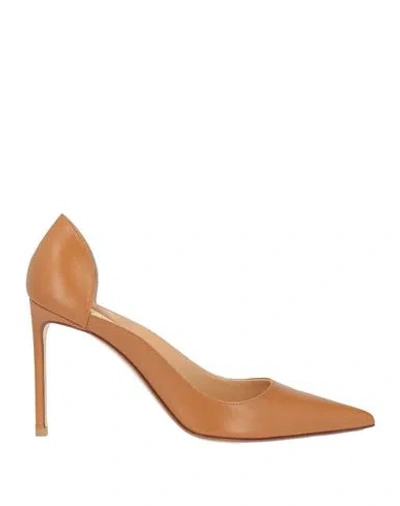 Francesco Russo Woman Pumps Tan Size 7 Leather In Brown