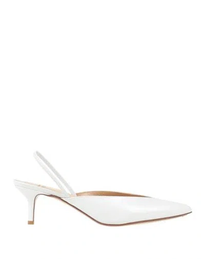 Francesco Russo Woman Pumps White Size 6 Leather