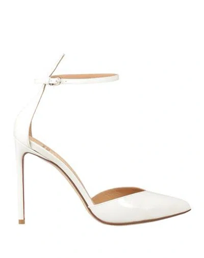 Francesco Russo Woman Pumps White Size 8.5 Leather