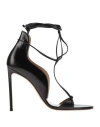 Francesco Russo Woman Sandals Black Size 10 Leather
