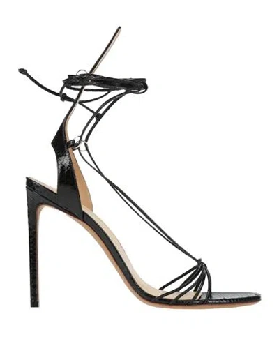 Francesco Russo Woman Sandals Black Size 6.5 Leather