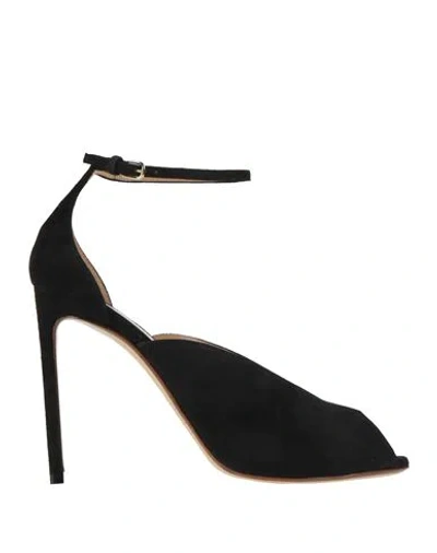 Francesco Russo Woman Sandals Black Size 8 Soft Leather