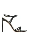 Francesco Russo Woman Sandals Black Size 7.5 Leather