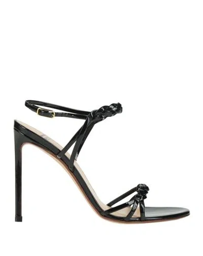 Francesco Russo Woman Sandals Black Size 7.5 Leather