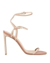 Francesco Russo Woman Sandals Blush Size 7 Soft Leather In Pink