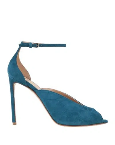 Francesco Russo Woman Sandals Deep Jade Size 11 Soft Leather In Green