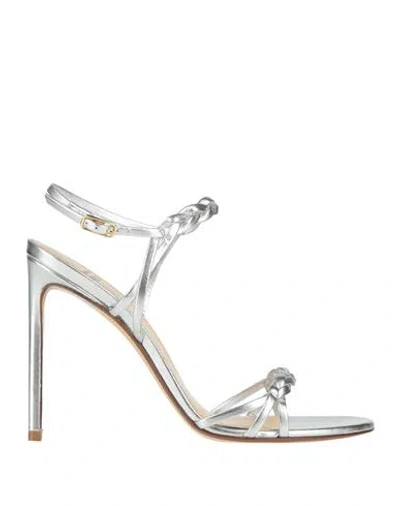 Francesco Russo Woman Sandals Silver Size 7 Leather