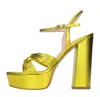 Francesco Sacco Sandals Green In Giallo Vivaci