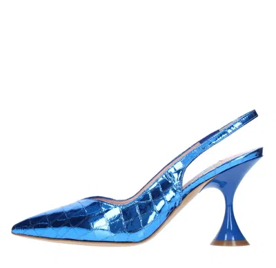 Francesco Sacco With Heel Blue In Blu Blu E Verdi