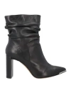 Francesco Sacco Woman Ankle Boots Black Size 7 Leather In Black