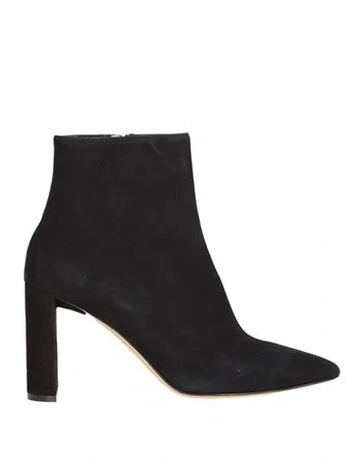 Francesco Sacco Woman Ankle Boots Black Size 6 Leather