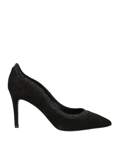 Francesco Sacco Woman Pumps Black Size 10 Leather