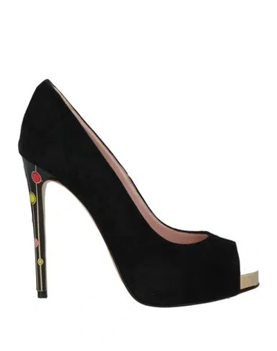 Francesco Sacco Woman Pumps Black Size 8 Leather