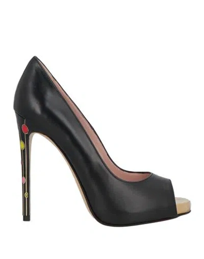 Francesco Sacco Woman Pumps Black Size 8 Leather