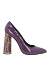 Francesco Sacco Woman Pumps Purple Size 10 Leather