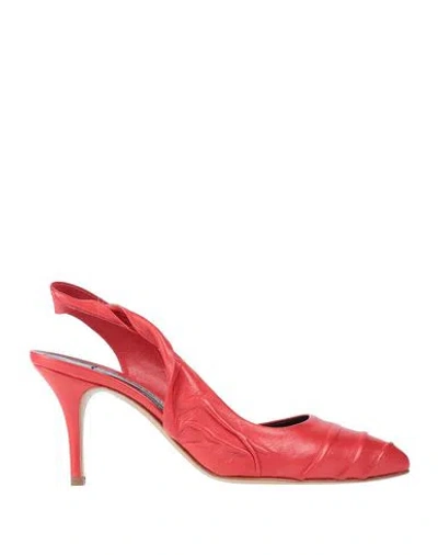 Francesco Sacco Woman Pumps Red Size 8 Soft Leather