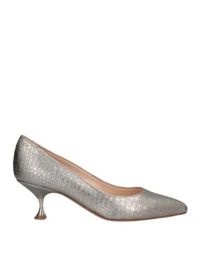 Francesco Sacco Woman Pumps Silver Size 7 Soft Leather