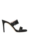 Francesco Sacco Woman Sandals Black Size 8 Textile Fibers In Black