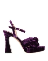 Francesco Sacco Woman Sandals Purple Size 5 Textile Fibers