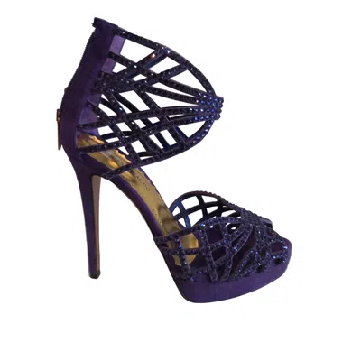 Francesco Sacco Women's Stilettos Open Toe Heel In Purple In Multi