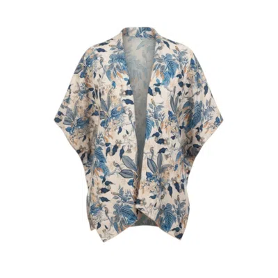 Franchetti Bond Women's Angelica Blue Leaves Floral Jacket