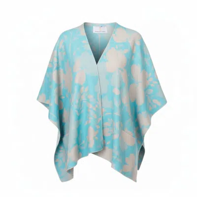 Franchetti Bond Women's Blue Angelica Turquoise Floral Print Jacket