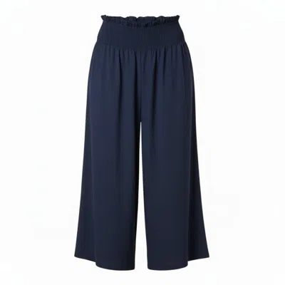 Franchetti Bond Women's Blue Letizia Ruched Top Trouser In Navy