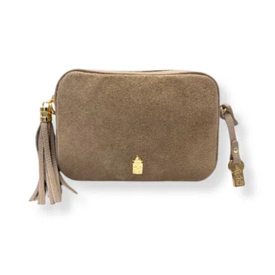 Franchetti Bond Women's Brown Caz - Italian Leather & Suede Light Taupe