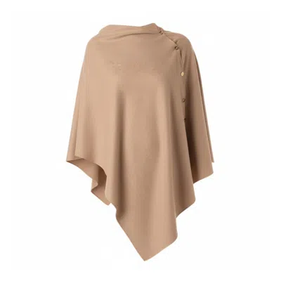 Franchetti Bond Women's Brown Gisellina Dark Mocha  Button Poncho