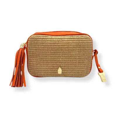 Franchetti Bond Women's Caz - Italian Raffia In Blood Orange