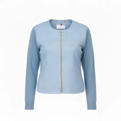 Franchetti Bond Women's Gianella Sky Blue Suedette Jacket