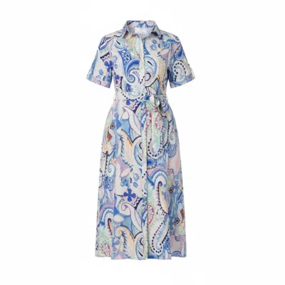 Franchetti Bond Women's Giralda Blue Paisley Shirt Dress
