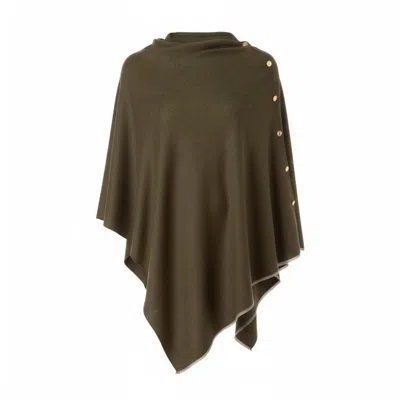 Franchetti Bond Women's Gisellina Olive Green  Button Poncho