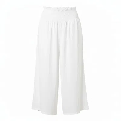 Franchetti Bond Women's Letizia Ruched Top Trouser In White