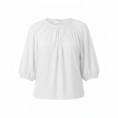 Franchetti Bond Women's Maddalena Puff Sleeve Shirt In White