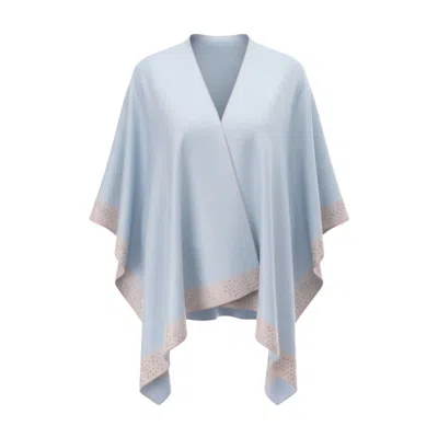 Franchetti Bond Women's Mia Light Blue & Light Pink With Crystal Trim Wrap