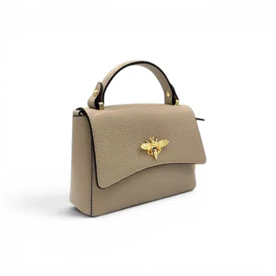 Franchetti Bond Women's Neutrals Bee Italian Leather Timeless Taupe In Black