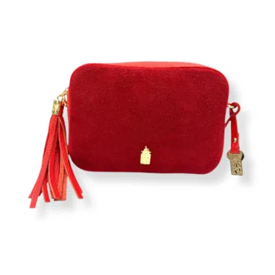 Franchetti Bond Women's Orange Caz - Italian Leather & Suede Hot Coral