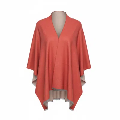 Franchetti Bond Women's Orange Clara Coral/beige Reversible Wrap