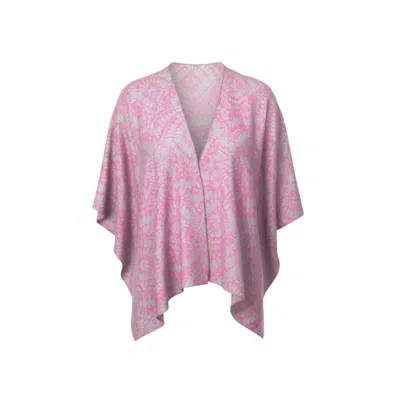 Franchetti Bond Women's Pink Angelica Fuchsia & Beige Batik Print Jacket