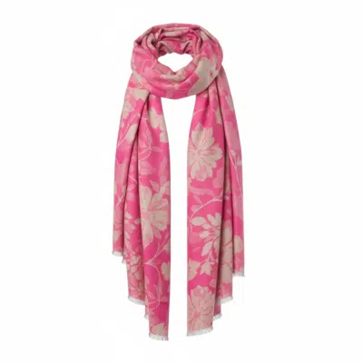 Franchetti Bond Women's Pink Cristina Fuchsia Floral Print Shawl