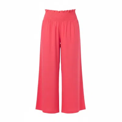 Franchetti Bond Women's Pink Letizia Ruched Top Trouser In Fuchsia