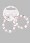 Francine Bramli Women's Bastille Earrings In White/clear In Multi