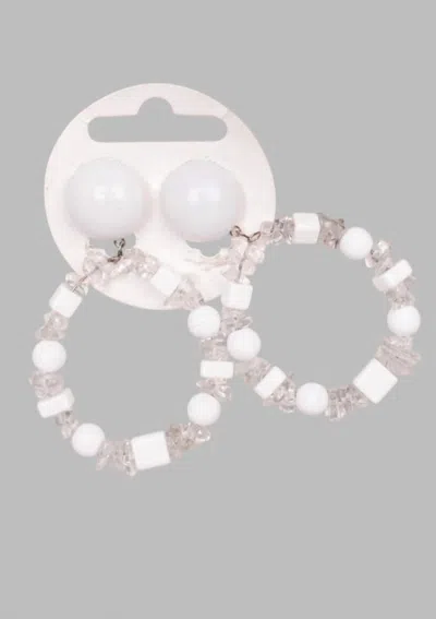 Francine Bramli Women's Bastille Earrings In White/clear In Multi
