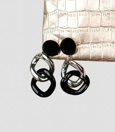 Francine Bramli Women's Maille Earrings In Black