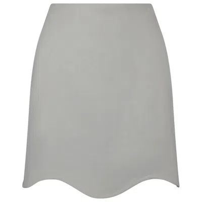 Francini_k Women's White Ivory Wave Skirt In White